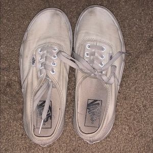 White authentic vans low top